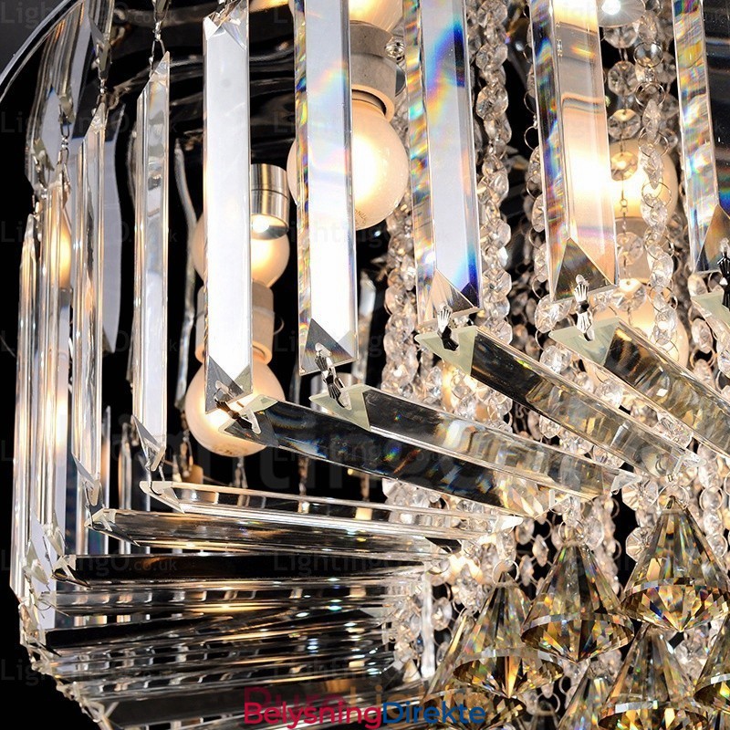 6 Moderne, Samtidskunstneriske Taklamper Med Krystallskjerm