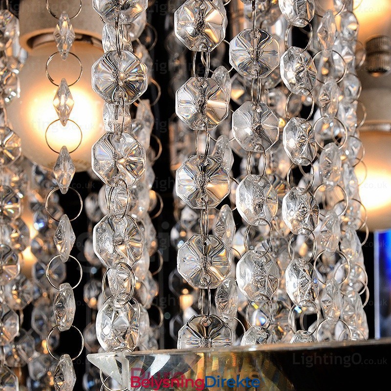 6 Moderne, Samtidskunstneriske Taklamper Med Krystallskjerm