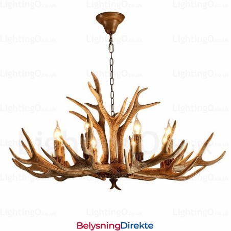 8 Lys Landlig Rustikk Nordisk Moderne Samtidslysekrone