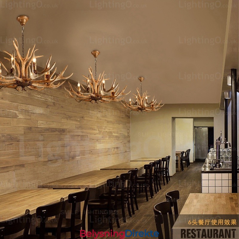 8 Lys Landlig Rustikk Nordisk Moderne Samtidslysekrone