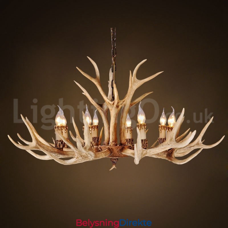8 Lys Landlig Rustikk Nordisk Moderne Samtidslysekrone