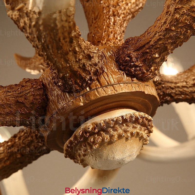 6 Lys Vintage Retro Lysekrone