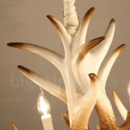 6 Lys Vintage Retro Lysekrone