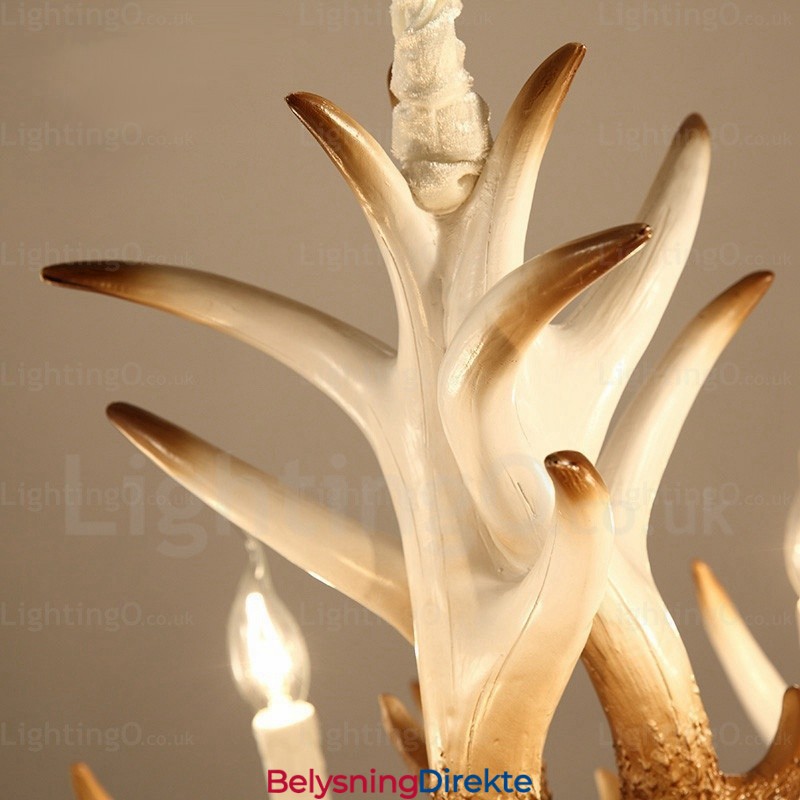 6 Lys Vintage Retro Lysekrone