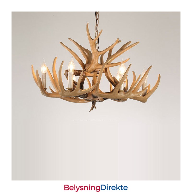 6 Lys Vintage Retro Lysekrone