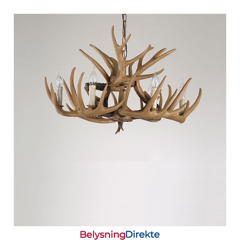 6 Lys Vintage Retro Lysekrone