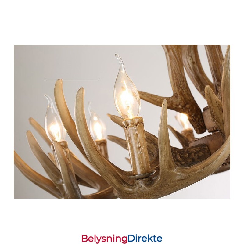 6 Lys Vintage Retro Lysekrone