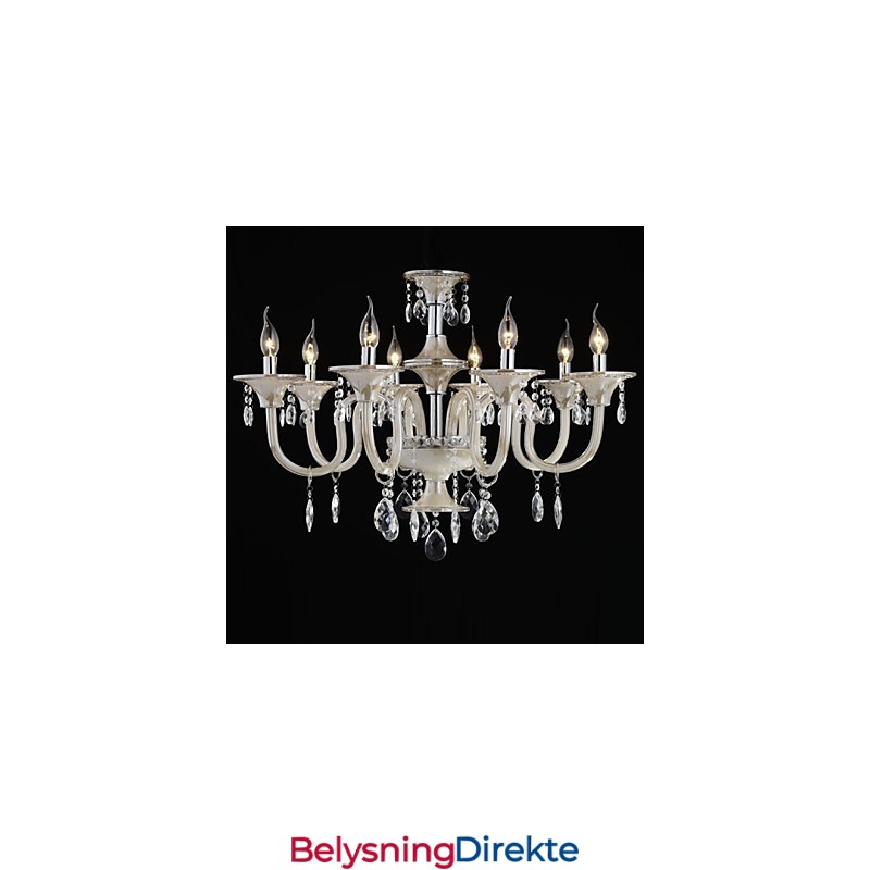 Lys I Palassstil Med Glasslysekrone Og Stearinlyspære