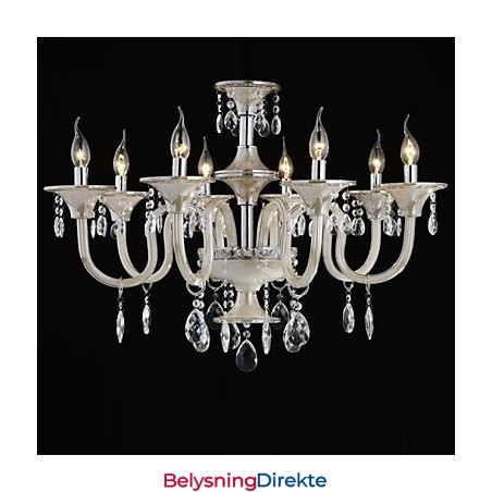 Lys I Palassstil Med Glasslysekrone Og Stearinlyspære