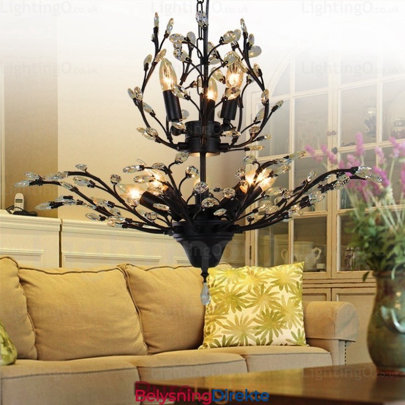 Lys Landlig Rustikk Lysekrone