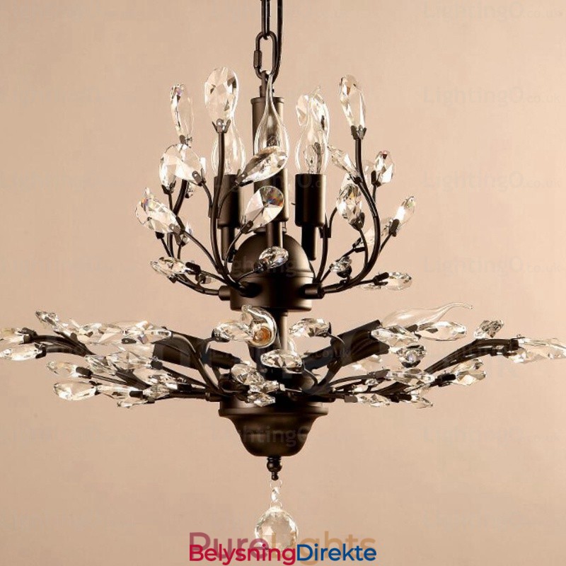 Lys Landlig Rustikk Lysekrone