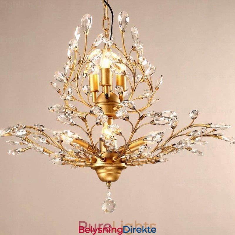 Lys Landlig Rustikk Lysekrone