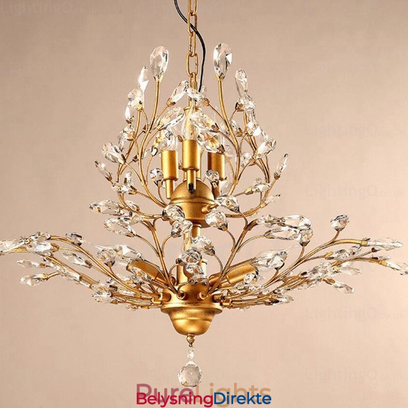 Lys Landlig Rustikk Lysekrone