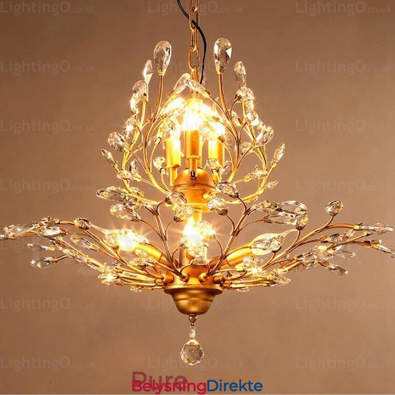 Lys Landlig Rustikk Lysekrone