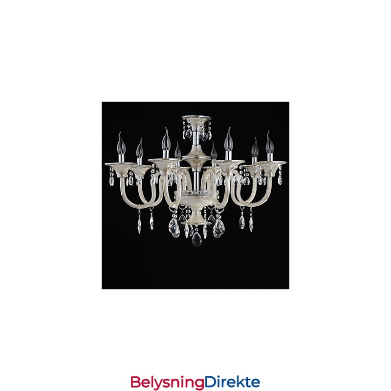 Lys I Palassstil Med Glasslysekrone Og Stearinlyspære