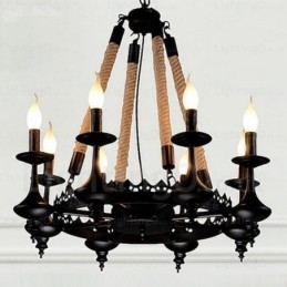 8 Lys Landlig Rustik Pendellampe