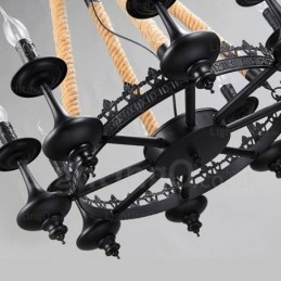 8 Lys Landlig Rustik Pendellampe