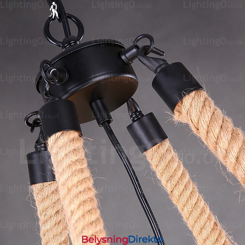8 Lys Landlig Rustik Pendellampe