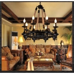 8 Lys Landlig Rustik Pendellampe