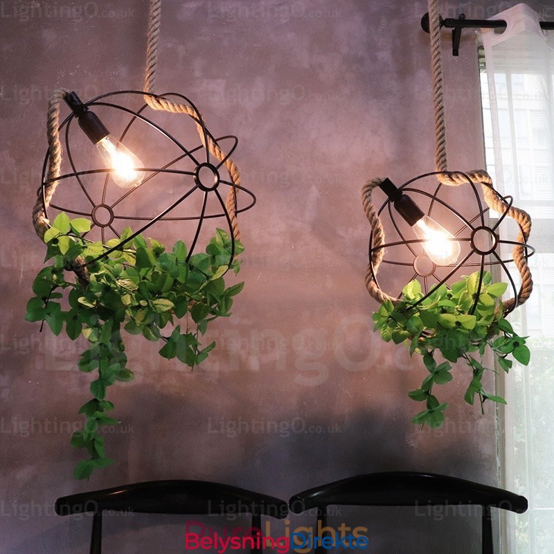 1 Lys Landlig Rustikk Vintage Retro Pendellampe