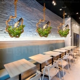 1 Lys Landlig Rustikk Vintage Retro Pendellampe