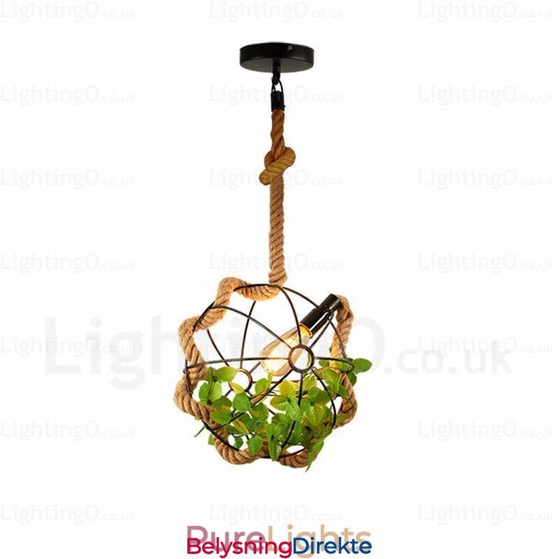 1 Lys Landlig Rustikk Vintage Retro Pendellampe