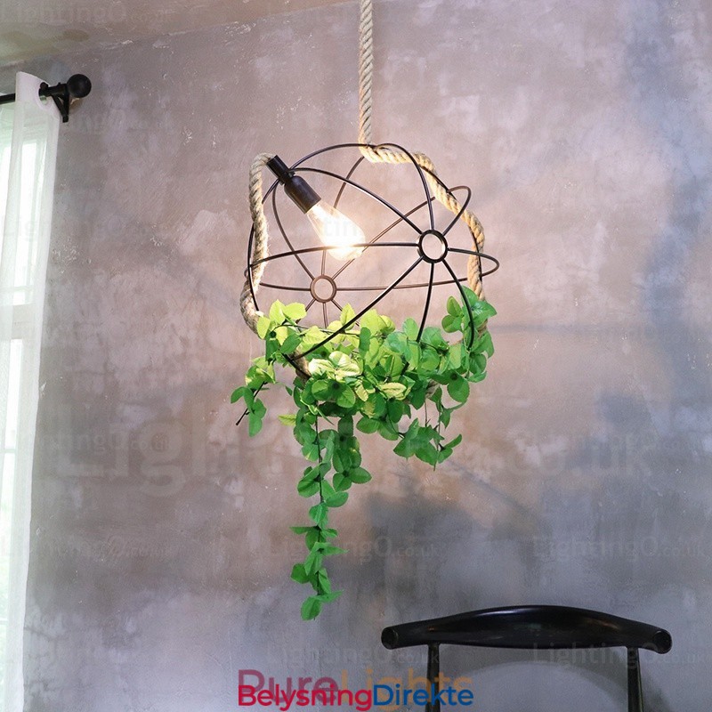 1 Lys Landlig Rustikk Vintage Retro Pendellampe