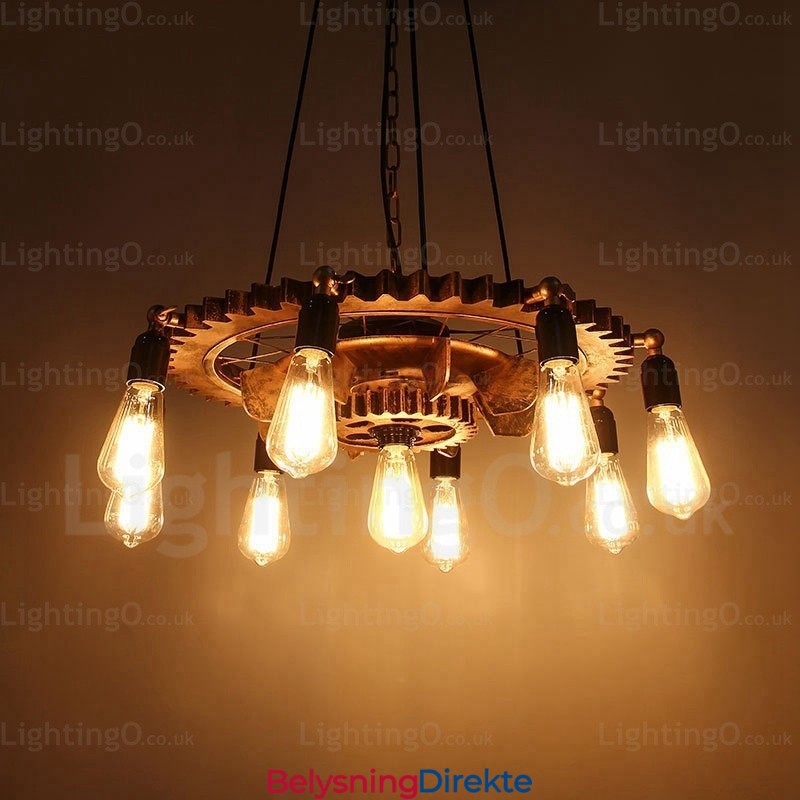 9 Lys Vintage Retro Pendellampe