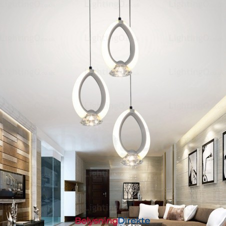 Moderne Og Samtids Pendellampe Med 1 Lys Og Krystallskjerm