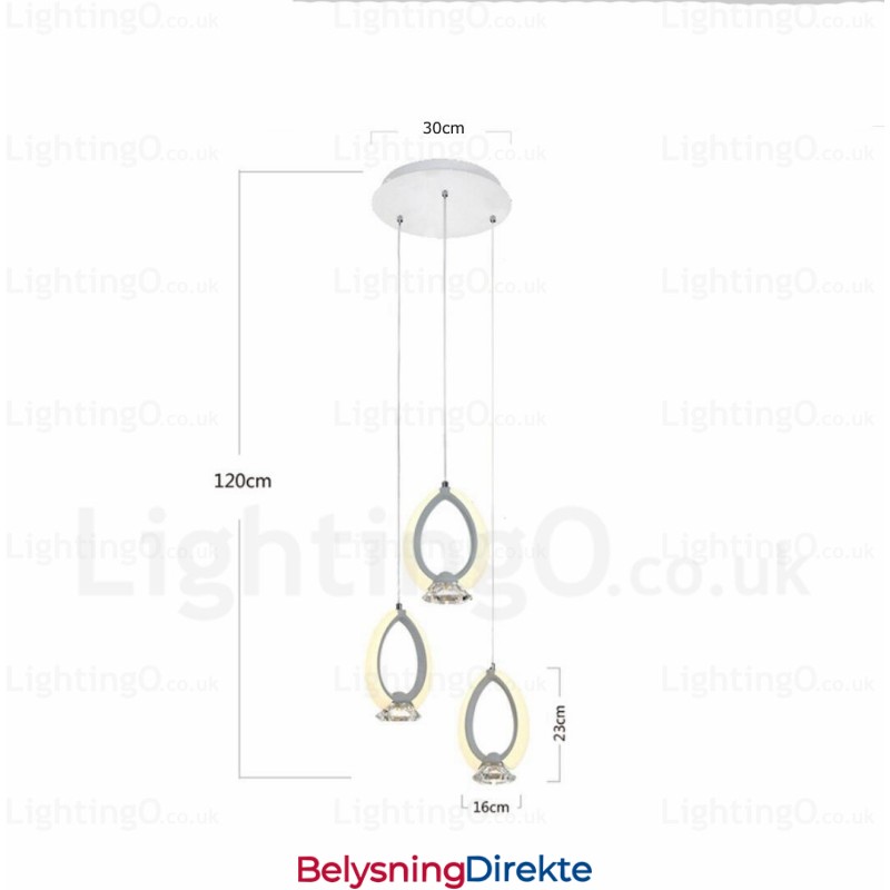 Moderne Og Samtids Pendellampe Med 1 Lys Og Krystallskjerm