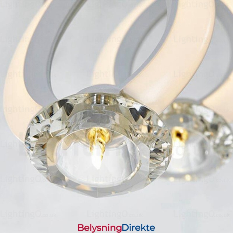 Moderne Og Samtids Pendellampe Med 1 Lys Og Krystallskjerm