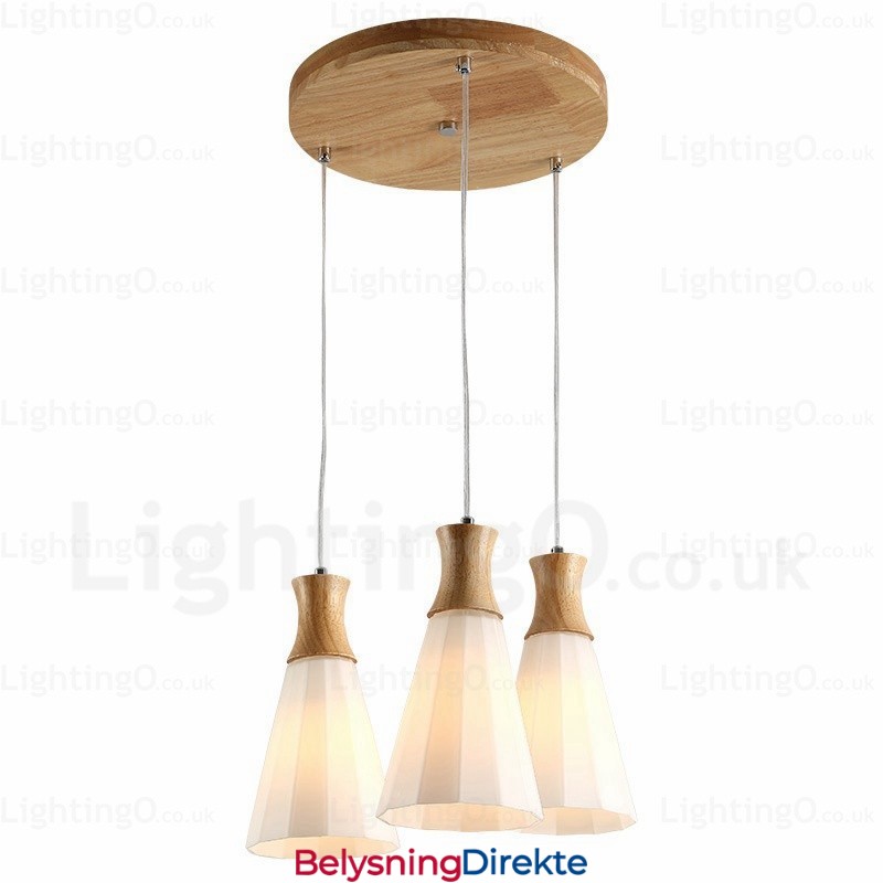 1 Lys Moderne Samtidskunst Nordisk Pendellampe Med Glassskjerm