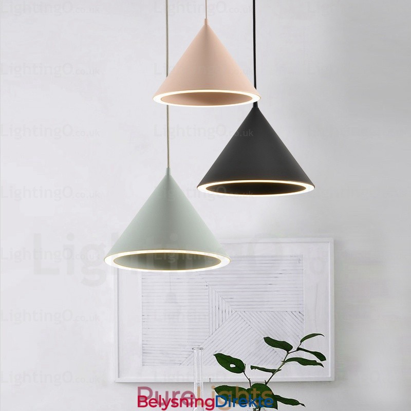 Moderne, Samtidskunstnerisk Nordisk Pendellampe Med 1 Lys Med Akrylskjerm