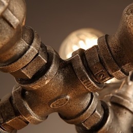 Rustikk Lodge Vintage Galvanisert Metalllysekrone