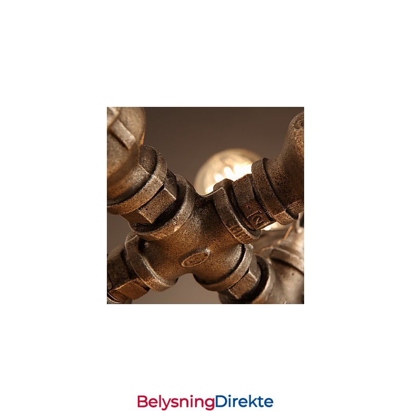 Rustikk Lodge Vintage Galvanisert Metalllysekrone