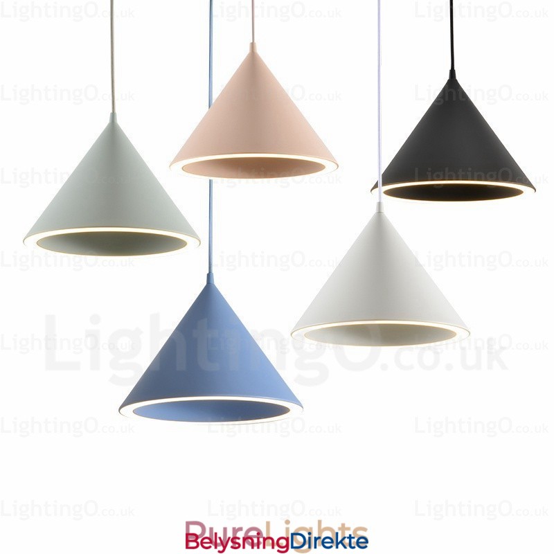 Moderne, Samtidskunstnerisk Nordisk Pendellampe Med 1 Lys Med Akrylskjerm