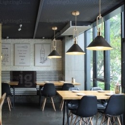 Nordisk Moderne Pendellampe Med 1 Lys Og Skjerm I Rustfritt Stål