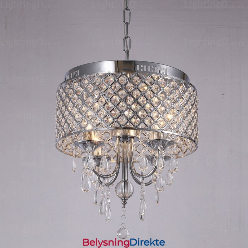 Moderne Og Samtids Pendellampe Med 1 Lys Og Krystallskjerm