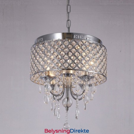 Moderne Og Samtids Pendellampe Med 1 Lys Og Krystallskjerm