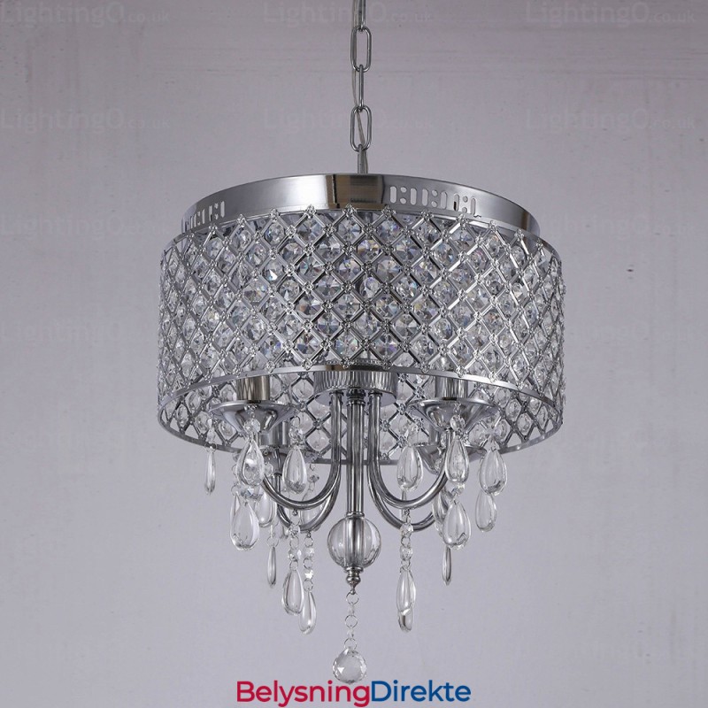 Moderne Og Samtids Pendellampe Med 1 Lys Og Krystallskjerm