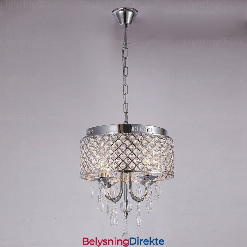 Moderne Og Samtids Pendellampe Med 1 Lys Og Krystallskjerm