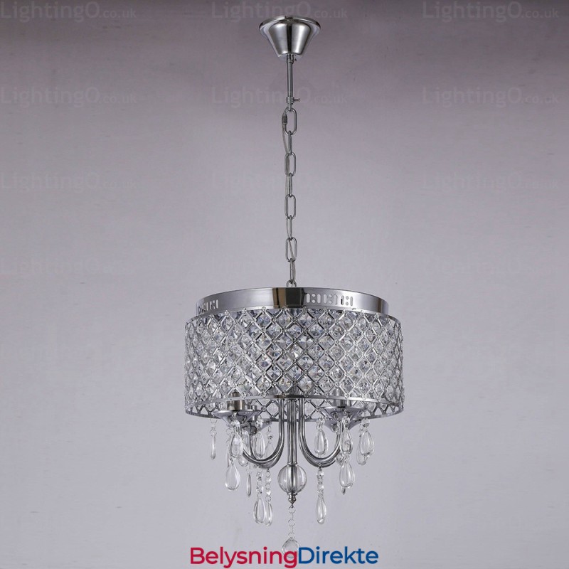 Moderne Og Samtids Pendellampe Med 1 Lys Og Krystallskjerm