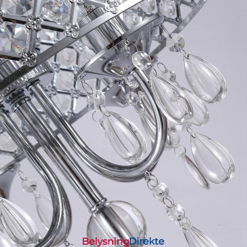 Moderne Og Samtids Pendellampe Med 1 Lys Og Krystallskjerm