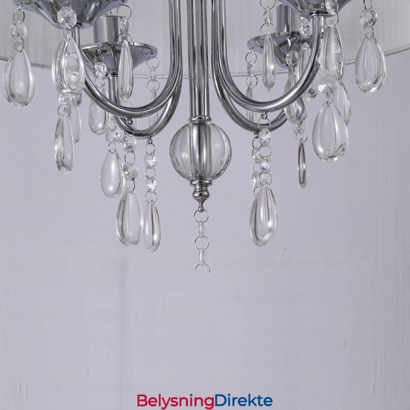 Moderne Og Samtids Pendellampe Med 1 Lys Og Krystallskjerm