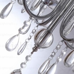 Moderne Og Samtids Pendellampe Med 1 Lys Og Krystallskjerm