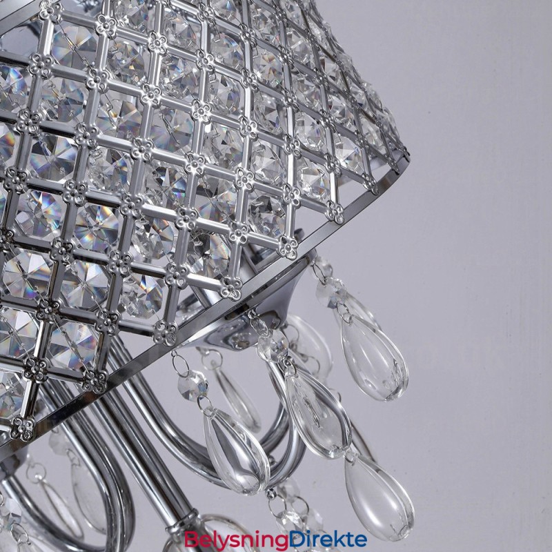 Moderne Og Samtids Pendellampe Med 1 Lys Og Krystallskjerm