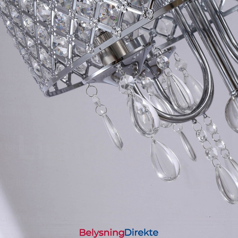 Moderne Og Samtids Pendellampe Med 1 Lys Og Krystallskjerm