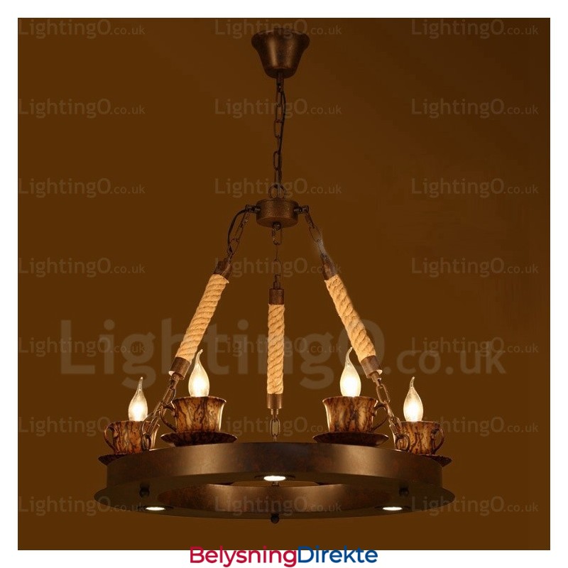 9 Lys Landlig Rustik Pendellampe