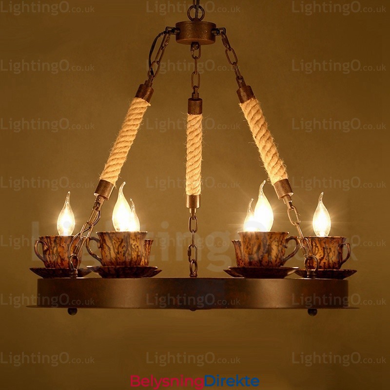 9 Lys Landlig Rustik Pendellampe