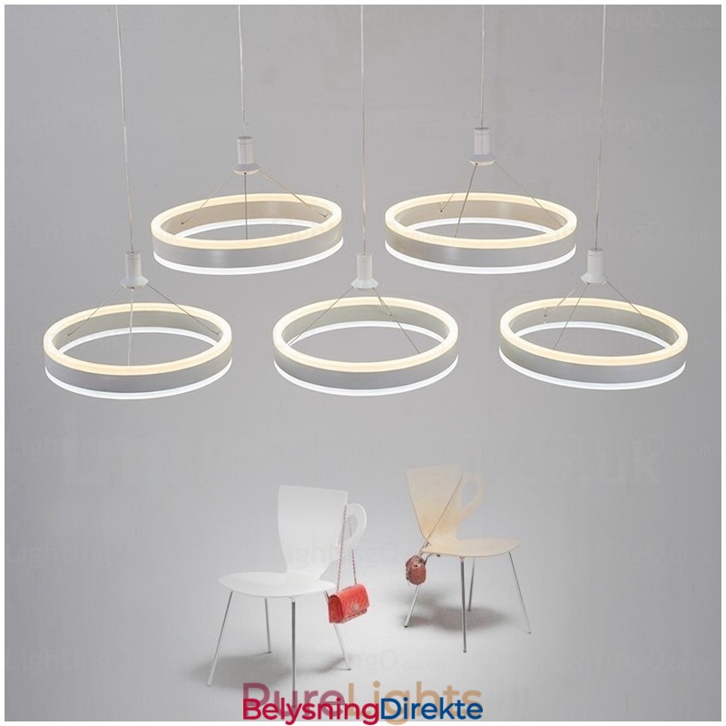 Moderne Pendellampe Med 2 Lys Og Akrylskjerm